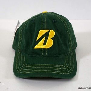 Bridgestone Golf Adjustable Hat Green & Yellow Strapback Spellout MASTERS NEW!